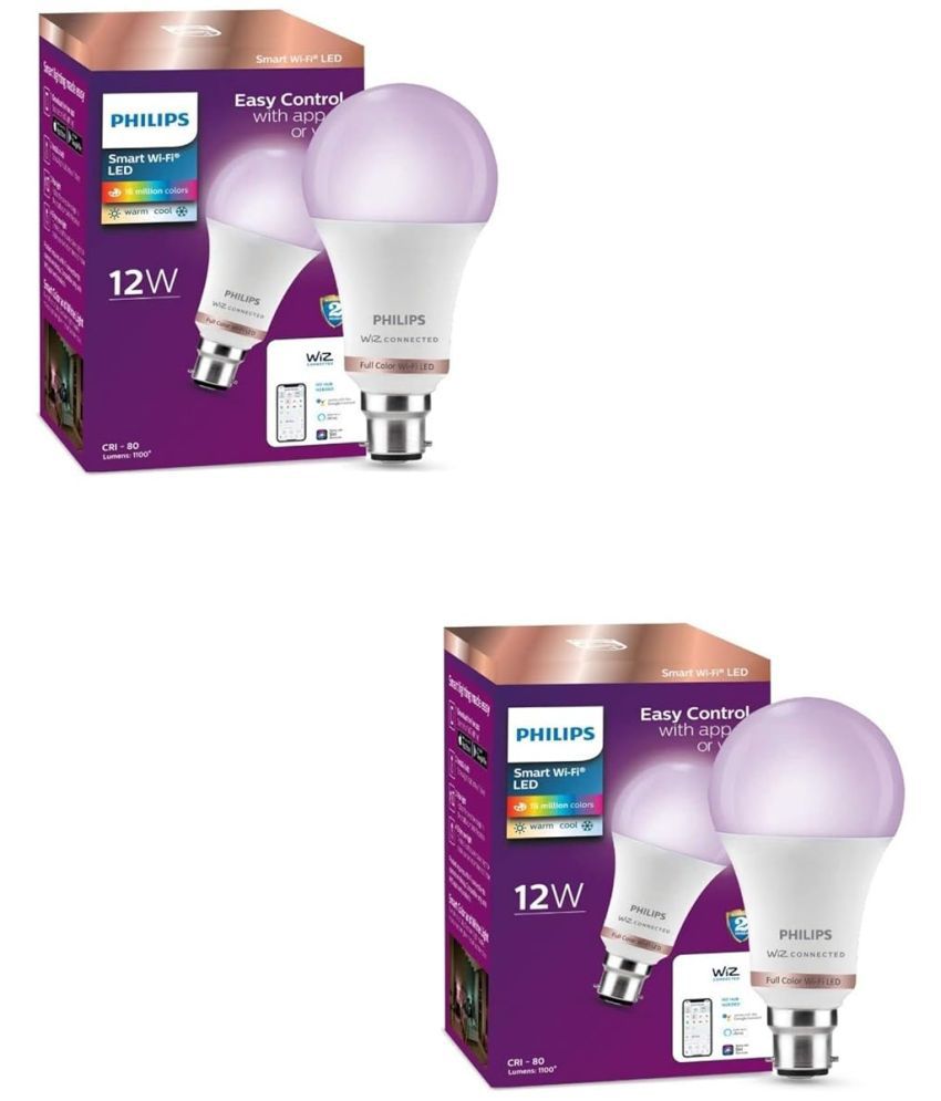     			Philips 12w Dimmable Smart Bulb ( Pack of 2 )
