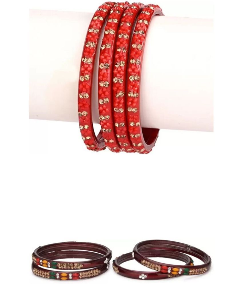     			Somil Red Bangle ( Pack of 8 )