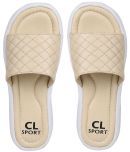 Carlton London Beige Women's Slide Flip Flop