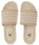 Carlton London Beige Women's Slide Flip Flop