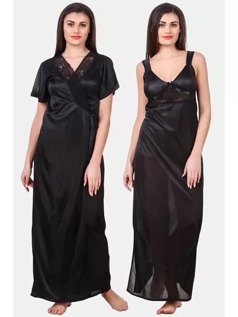 Women Short Sleeve Satin Sleepwear Silk Nightgown Nightdress Women Night  Dress Ladies Fuax Silk Robes Nightwear - AliExpress