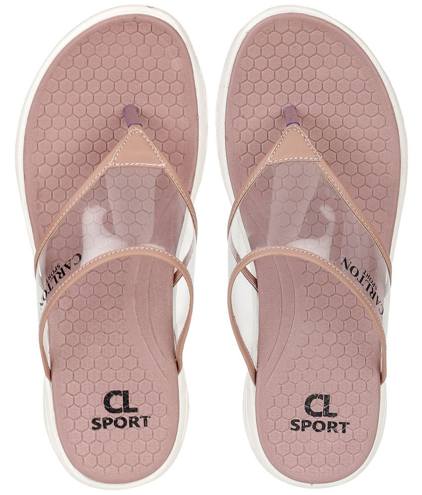     			Carlton London Pink Women's Thong Flip Flop