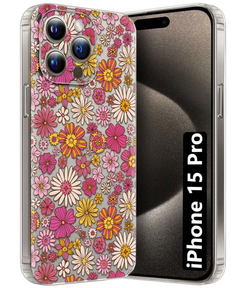     			Fashionury Multicolor Printed Back Cover Silicon Compatible For Apple iPhone 15 Pro ( Pack of 1 )