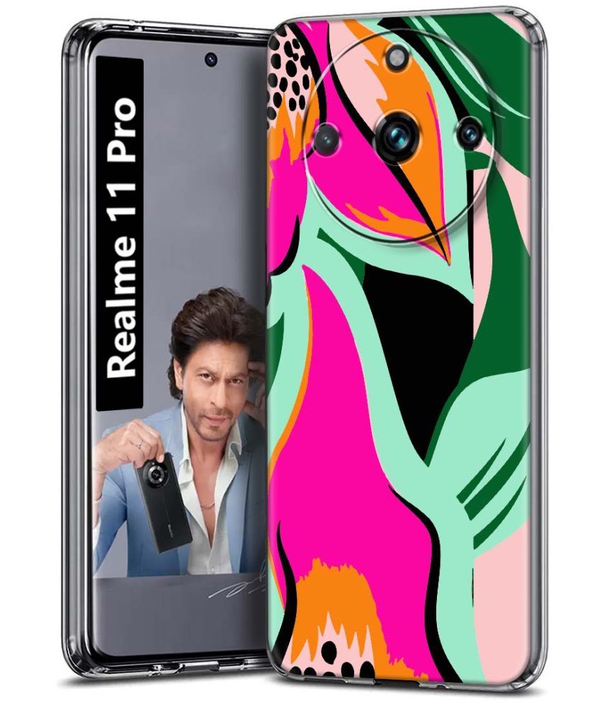     			Fashionury Multicolor Printed Back Cover Silicon Compatible For Realme 11 Pro ( Pack of 1 )