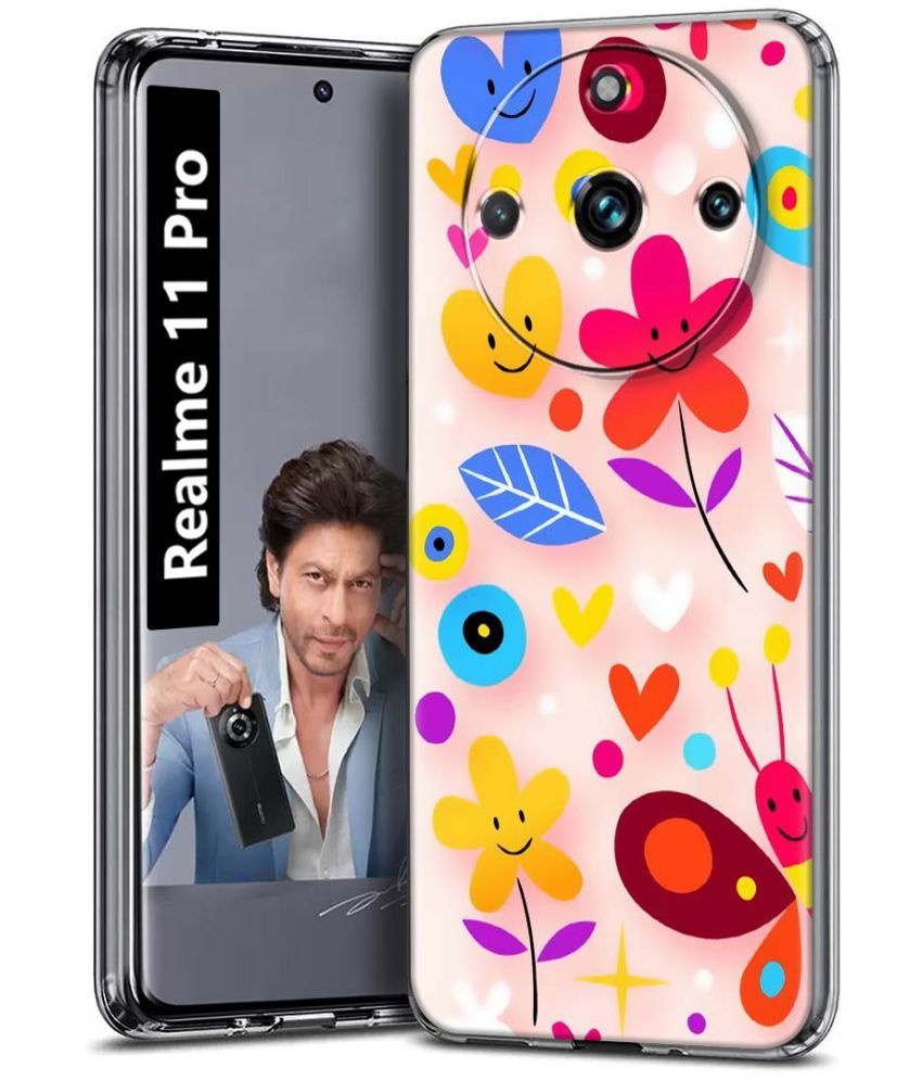     			Fashionury Multicolor Printed Back Cover Silicon Compatible For Realme 11 Pro ( Pack of 1 )