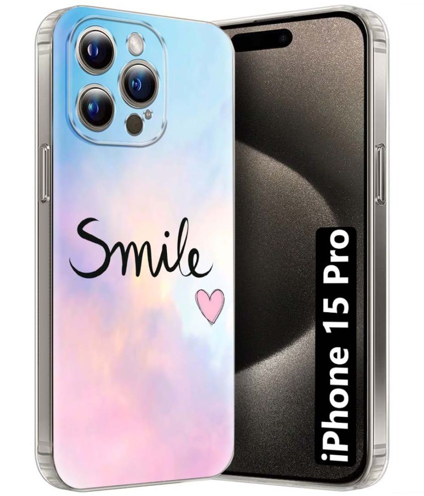     			Fashionury Multicolor Printed Back Cover Silicon Compatible For Apple iPhone 15 Pro ( Pack of 1 )