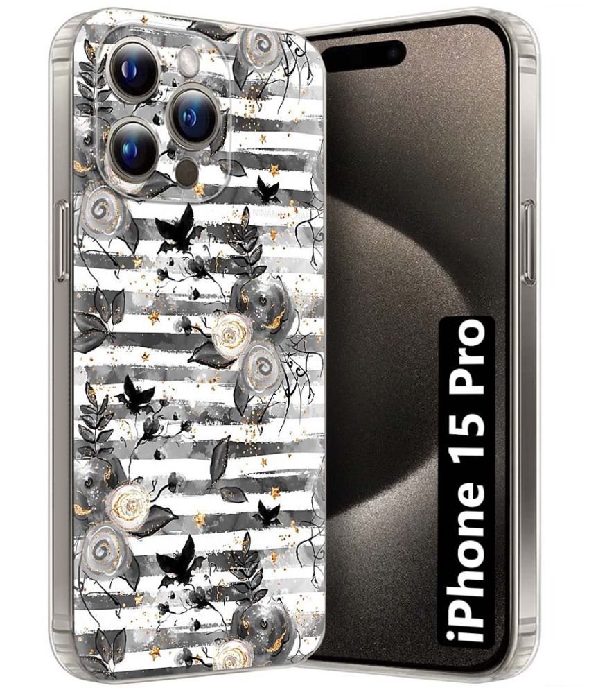     			Fashionury Multicolor Printed Back Cover Silicon Compatible For Apple iPhone 15 Pro ( Pack of 1 )