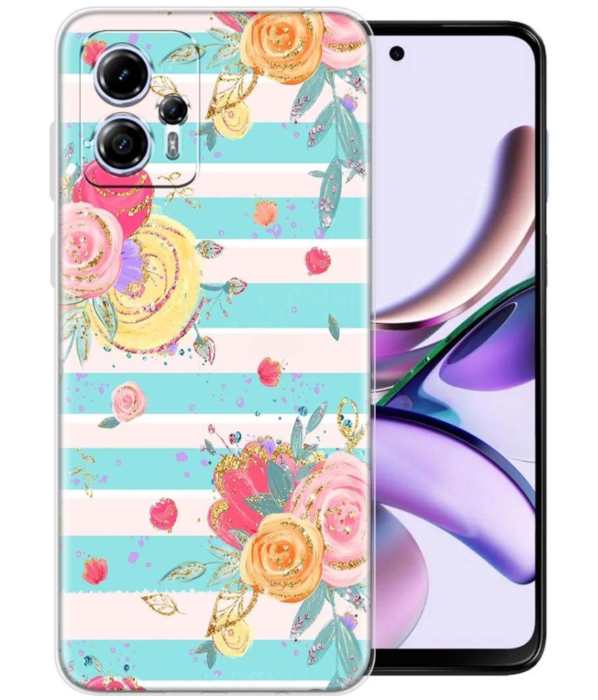     			Fashionury Multicolor Printed Back Cover Silicon Compatible For Moto G13 ( Pack of 1 )