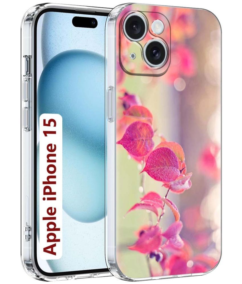     			Fashionury Multicolor Printed Back Cover Silicon Compatible For Apple iPhone 15 ( Pack of 1 )