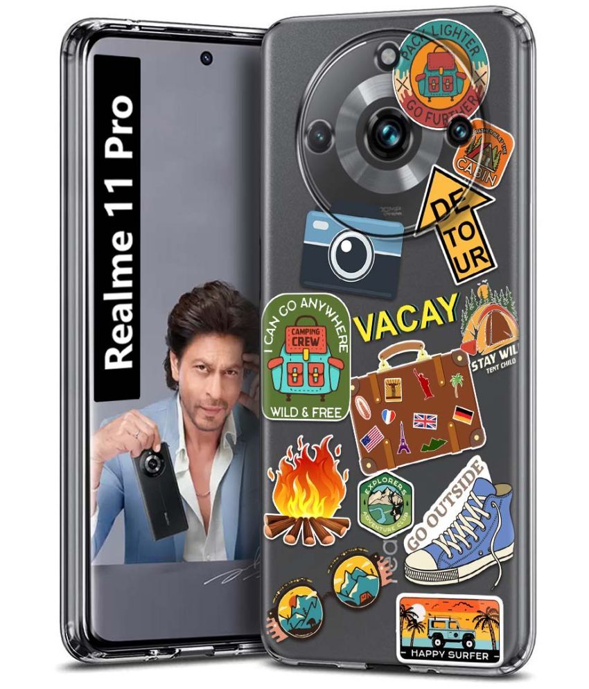     			Fashionury Multicolor Printed Back Cover Silicon Compatible For Realme 11 Pro ( Pack of 1 )