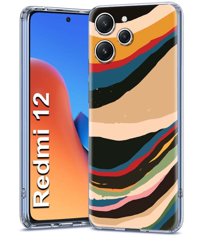     			Fashionury Multicolor Printed Back Cover Silicon Compatible For Redmi 12 ( Pack of 1 )