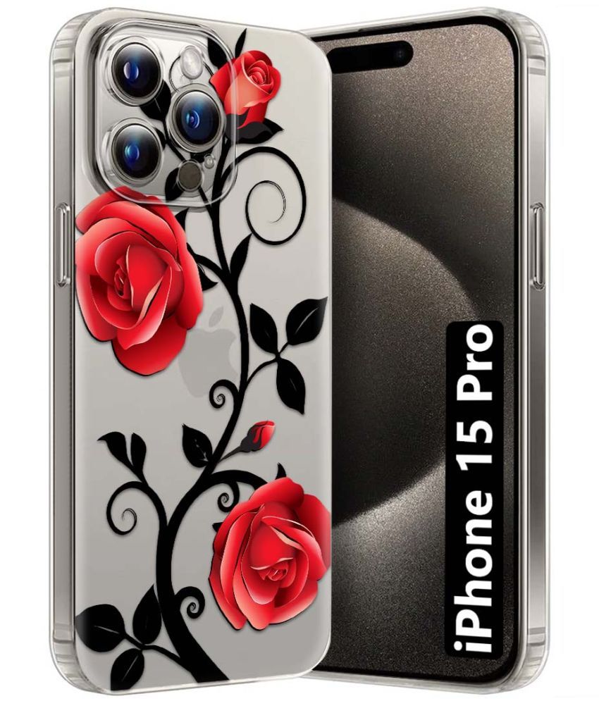     			Fashionury Multicolor Printed Back Cover Silicon Compatible For Apple iPhone 15 Pro ( Pack of 1 )