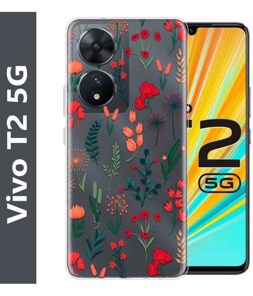     			Fashionury Multicolor Printed Back Cover Silicon Compatible For Vivo T2 5G ( Pack of 1 )