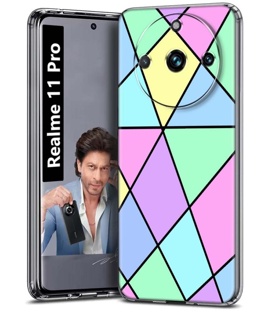     			Fashionury Multicolor Printed Back Cover Silicon Compatible For Realme 11 Pro ( Pack of 1 )