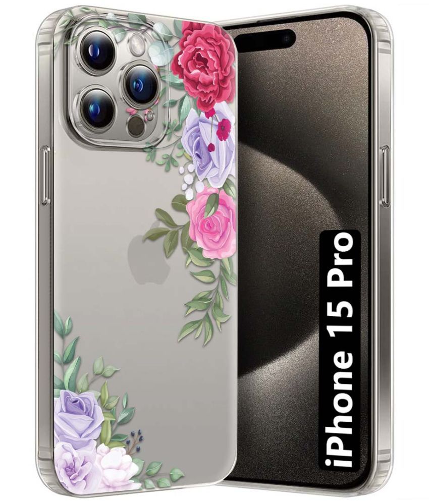     			Fashionury Multicolor Printed Back Cover Silicon Compatible For Apple iPhone 15 Pro ( Pack of 1 )