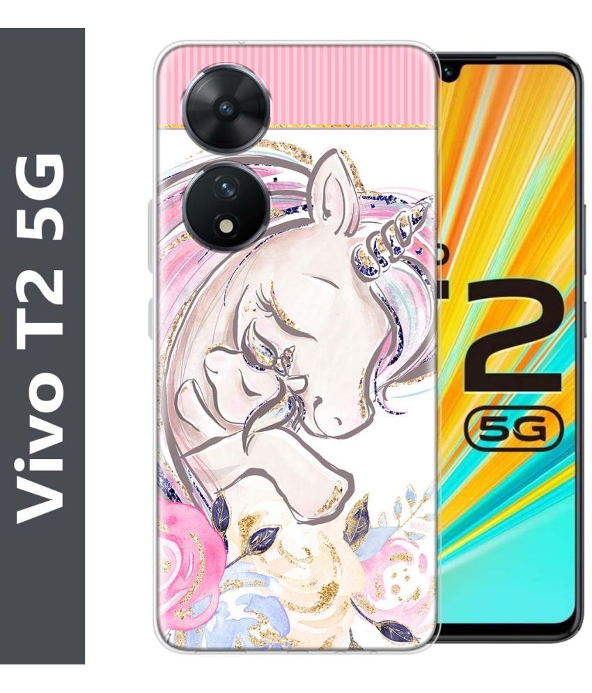     			Fashionury Multicolor Printed Back Cover Silicon Compatible For Vivo T2 5G ( Pack of 1 )