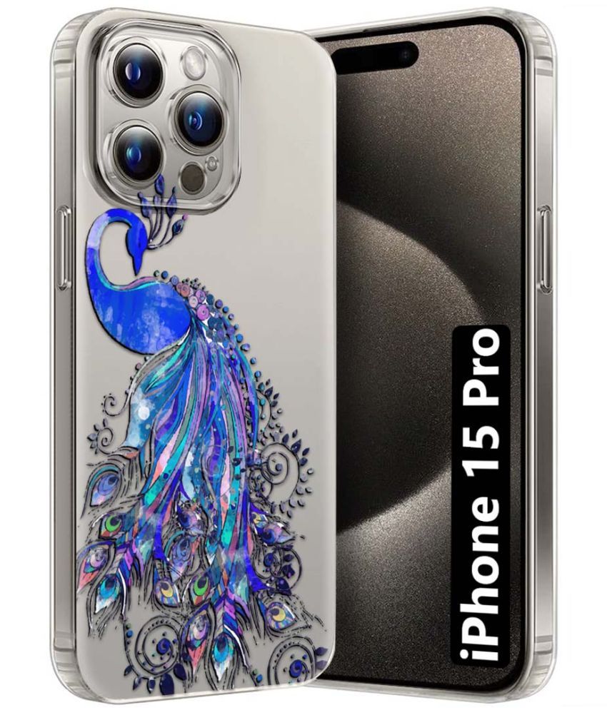     			Fashionury Multicolor Printed Back Cover Silicon Compatible For Apple iPhone 15 Pro ( Pack of 1 )