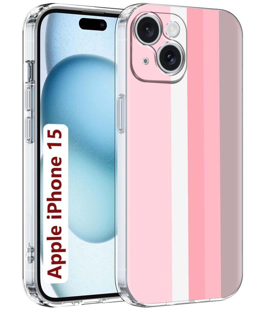     			Fashionury Multicolor Printed Back Cover Silicon Compatible For Apple iPhone 15 ( Pack of 1 )