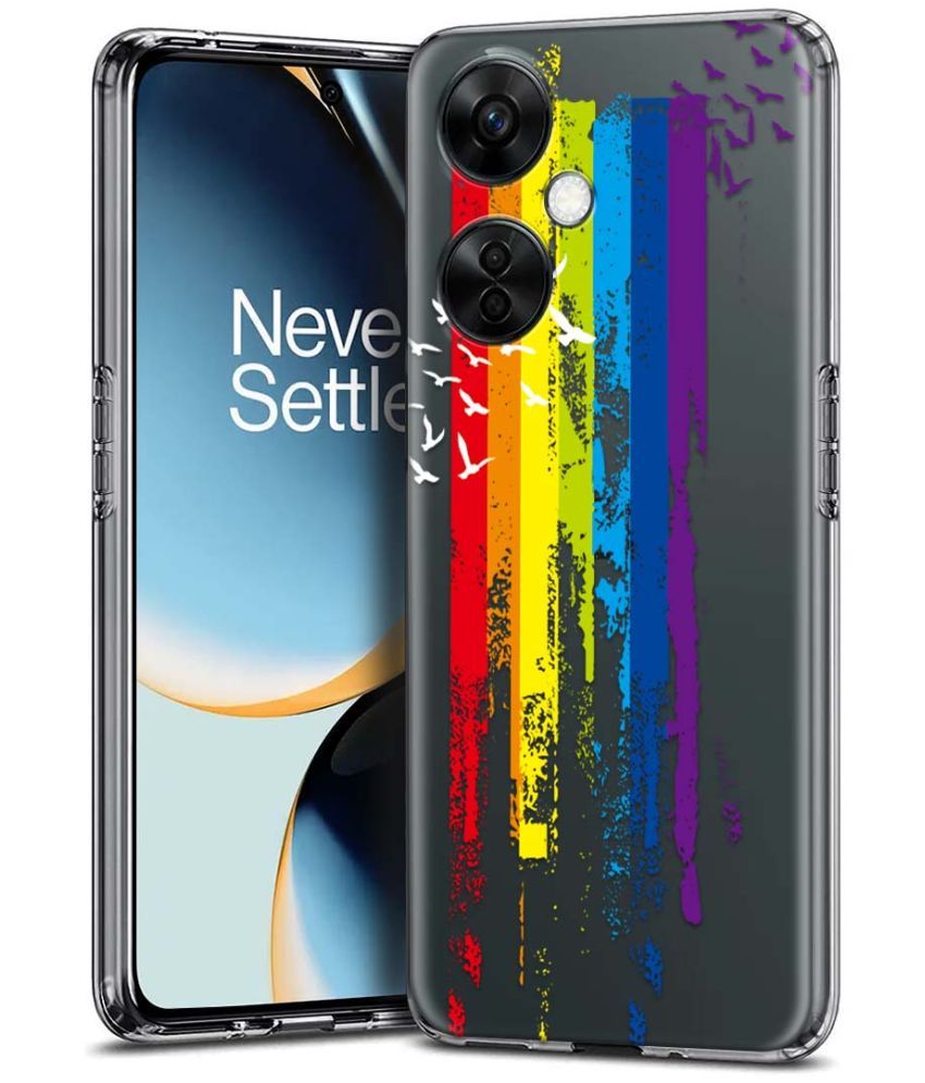     			Fashionury Multicolor Printed Back Cover Silicon Compatible For Oneplus Nord CE 3 Lite 5G ( Pack of 1 )