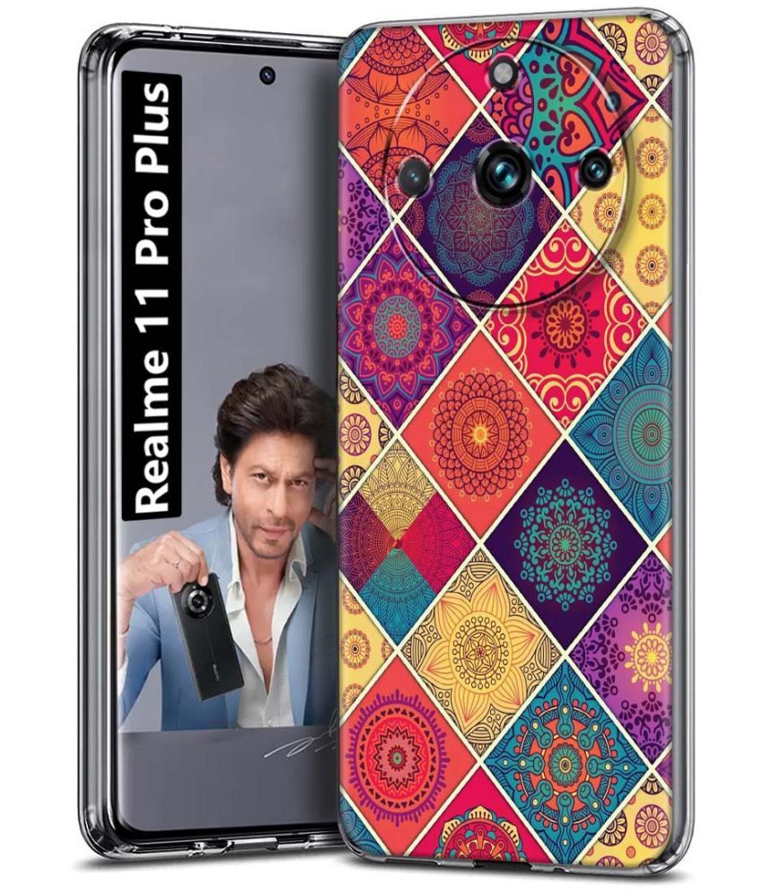     			Fashionury Multicolor Printed Back Cover Silicon Compatible For Realme 11 Pro Plus ( Pack of 1 )