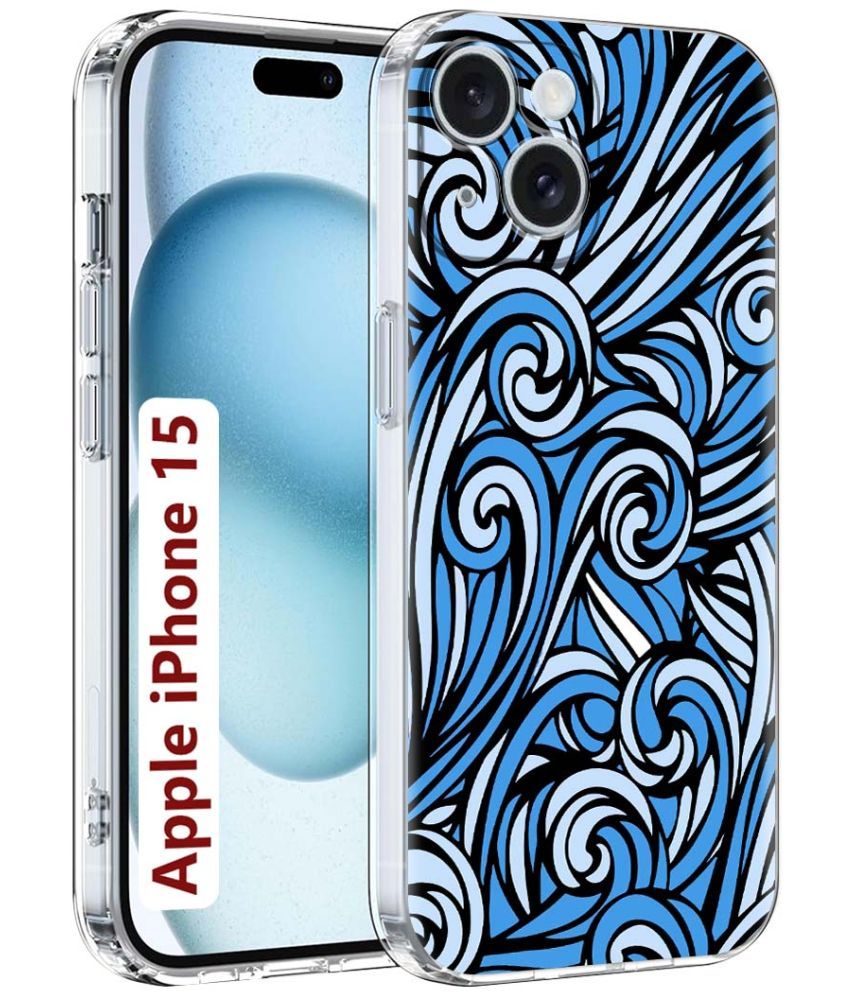     			Fashionury Multicolor Printed Back Cover Silicon Compatible For Apple iPhone 15 ( Pack of 1 )