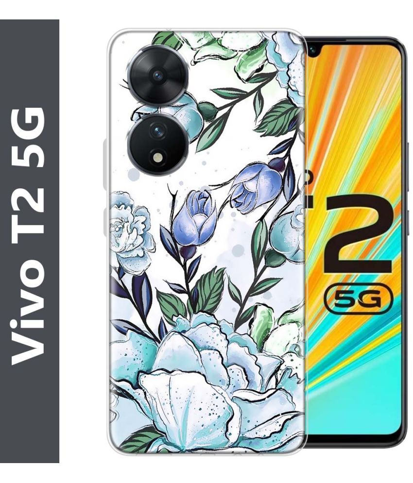     			Fashionury Multicolor Printed Back Cover Silicon Compatible For Vivo T2 5G ( Pack of 1 )