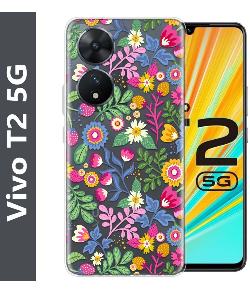     			Fashionury Multicolor Printed Back Cover Silicon Compatible For Vivo T2 5G ( Pack of 1 )