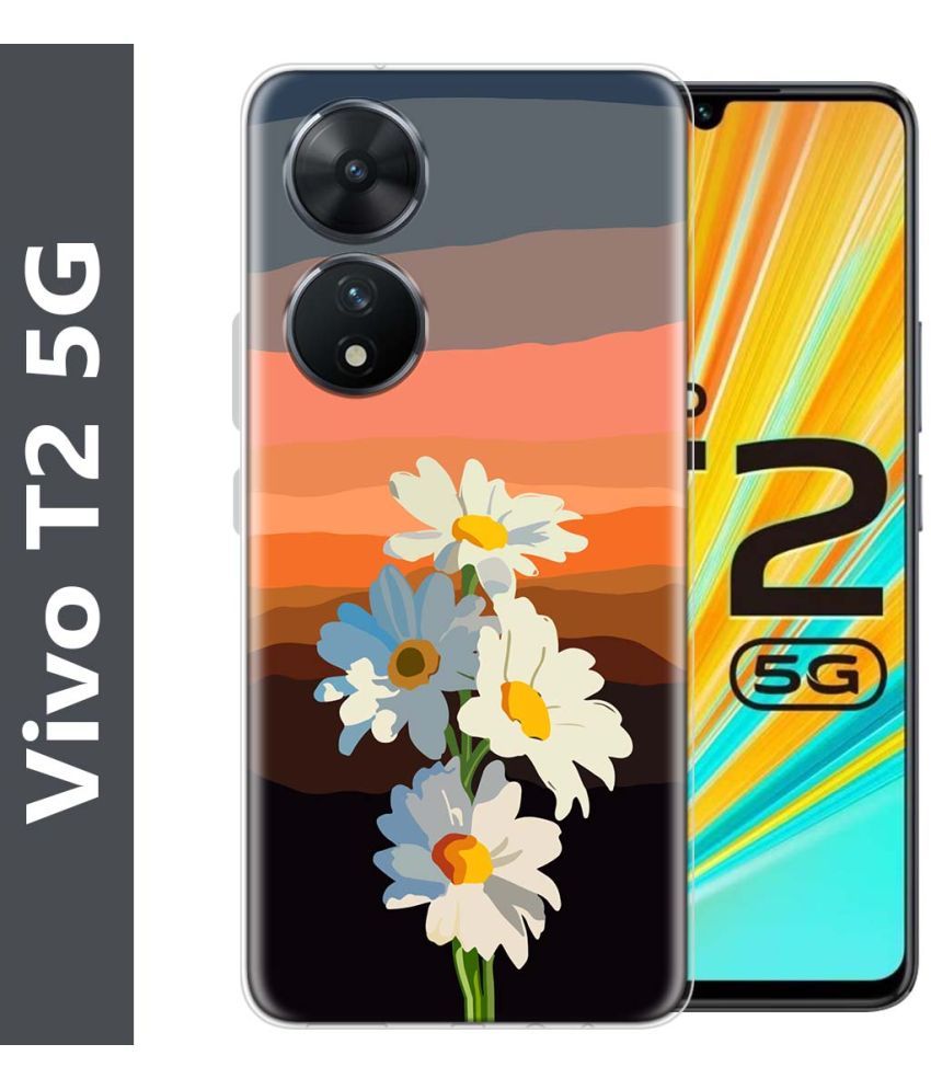     			Fashionury Multicolor Printed Back Cover Silicon Compatible For Vivo T2 5G ( Pack of 1 )