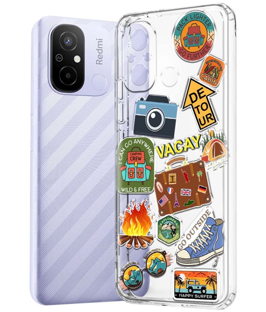     			Fashionury Multicolor Printed Back Cover Silicon Compatible For Redmi 12C ( Pack of 1 )