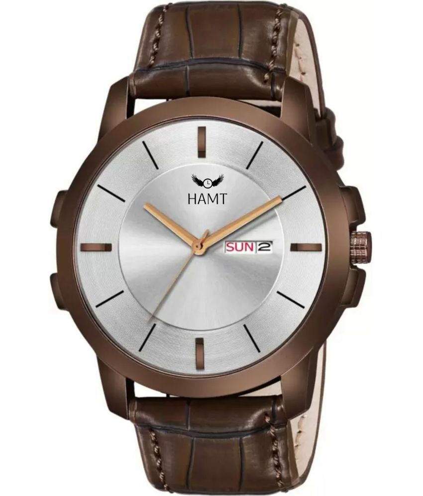 HAMT Brown Leather Analog Men's Watch