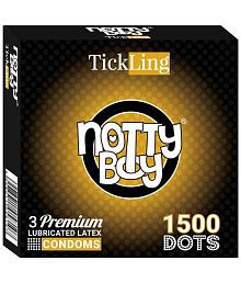 NottBoy Extra Dotted 1500 Dots Lubricated Condom - 3 Units