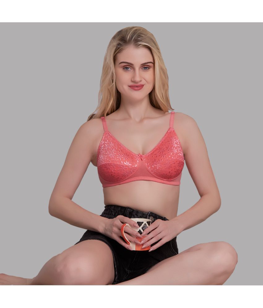     			Affinity Pink Cotton Blend Non Padded Women's Everyday Bra ( Pack of 1 )