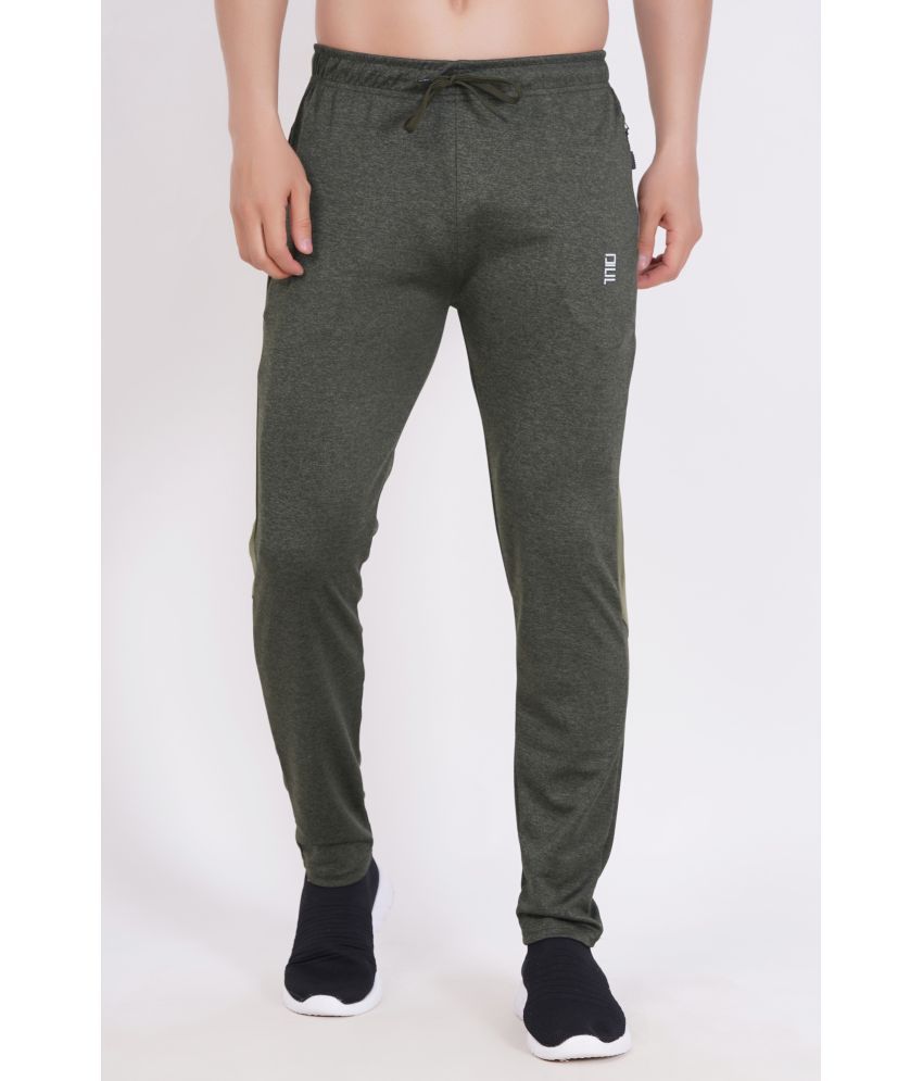     			DAFABFIT Olive Green Polyester Men's Trackpants ( Pack of 1 )