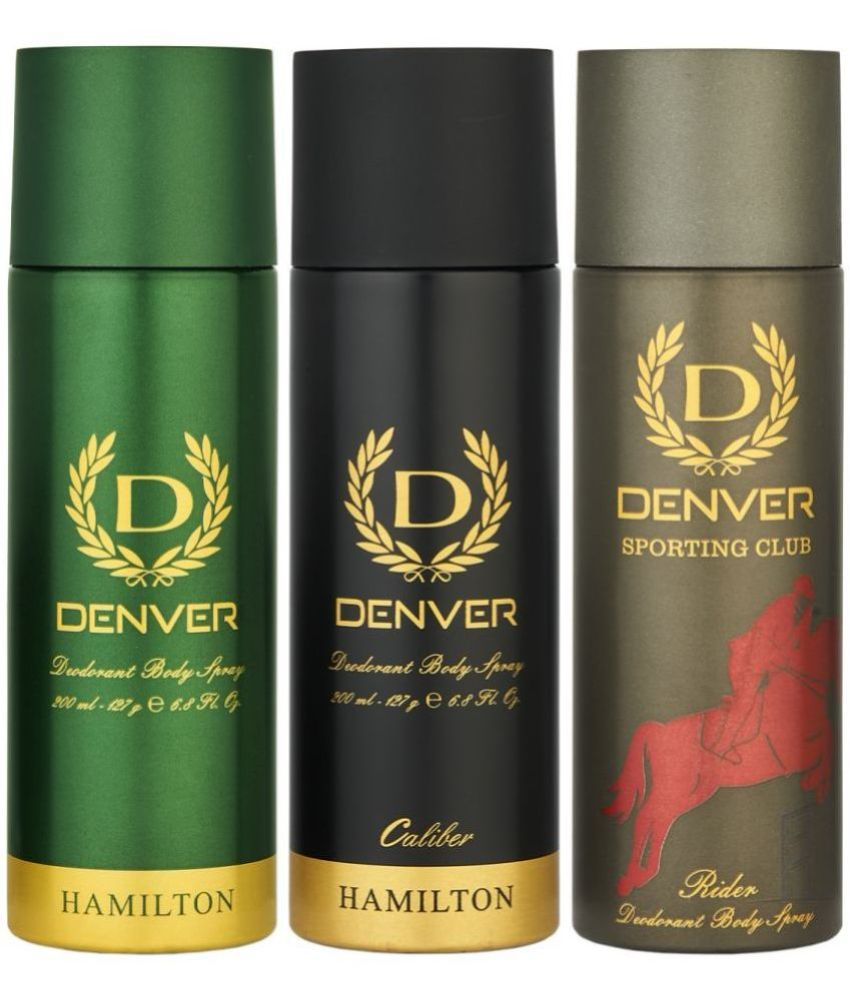     			Denver Hamilton , Caliber & Rider Deodorant Spray for Men 600 ml ( Pack of 3 )