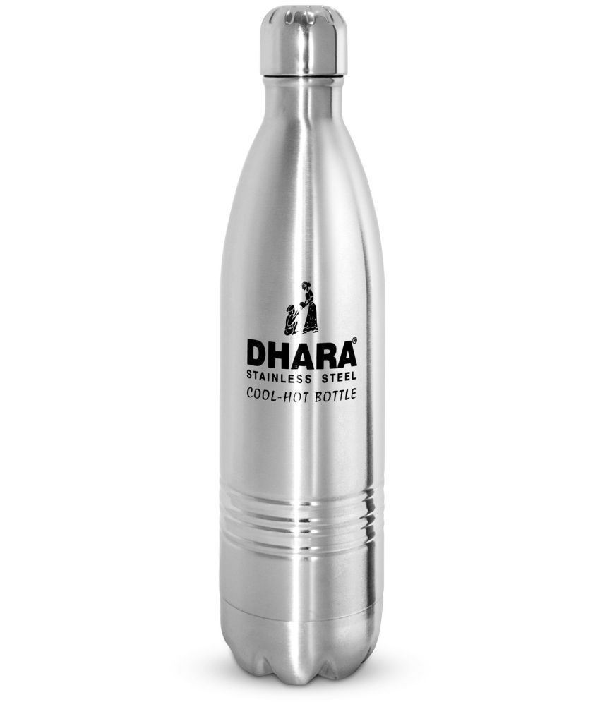     			Dhara Stainless Steel Silver Water Bottle 500 mL ( Set of 1 )