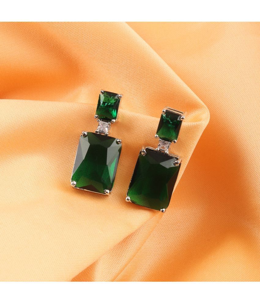     			Raddhi Jewels Green Drop Earrings ( Pack of 1 )
