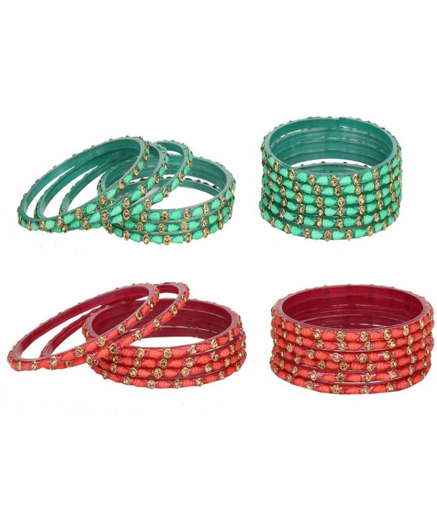     			Somil Multicolor Bangle Set ( Pack of 24 )