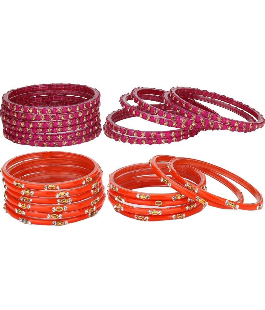     			Somil Multicolor Bangle Set ( Pack of 24 )