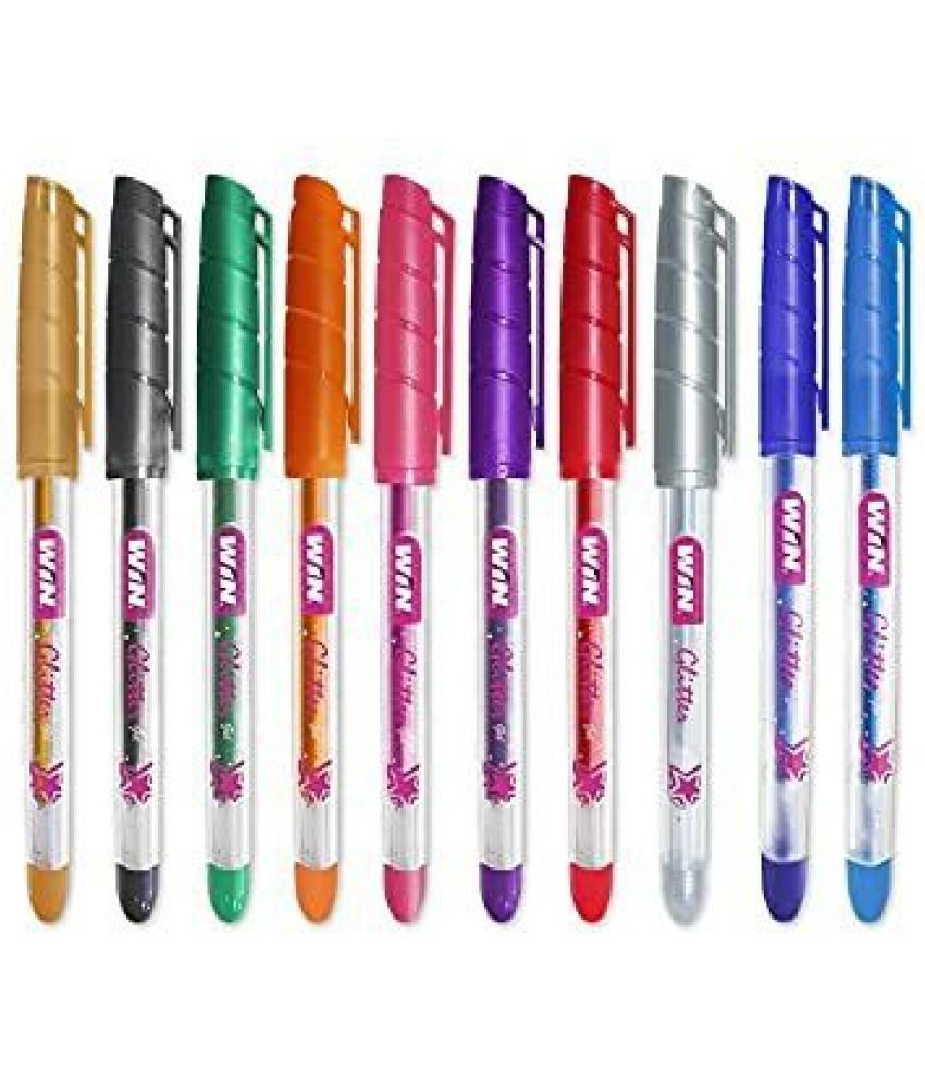     			Win Glitter Sparkle Pens | Pack of 30Pcs Pens | Variety of Colourful Pens | Budget Gel Pen (Pack of 30, Multicolor)