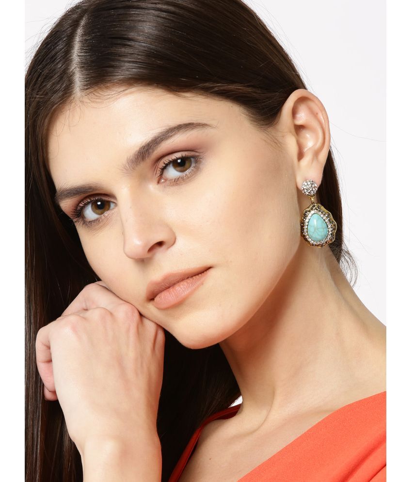     			YOUBELLA Blue Danglers Earrings ( Pack of 1 )