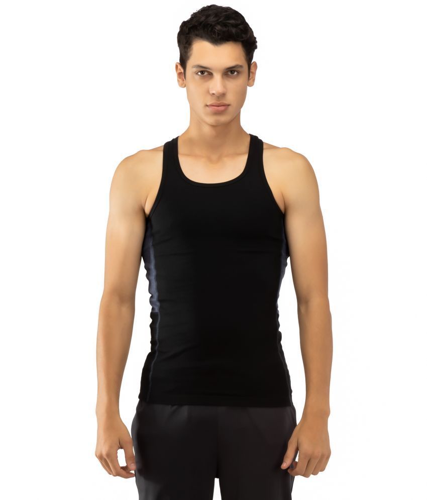     			Chromozome Black CZ 506 Vest Cotton Men's Vest ( Pack of 1 )