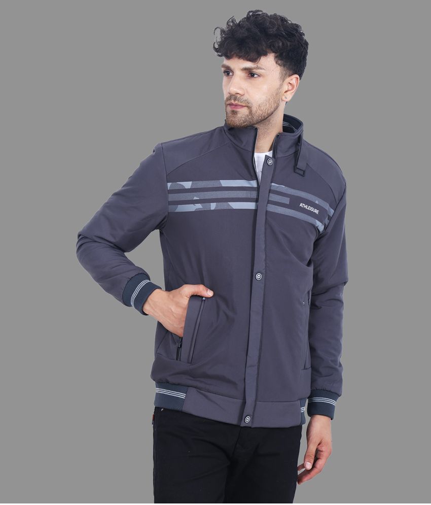     			Dollar Polyester Men's Casual Jacket - Grey ( Pack of 1 )