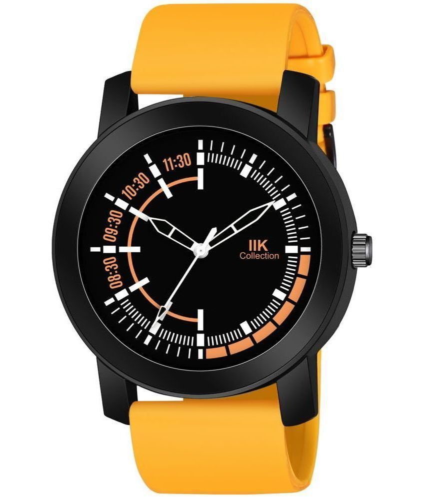     			IIK COLLECTION Yellow Silicon Analog Men's Watch