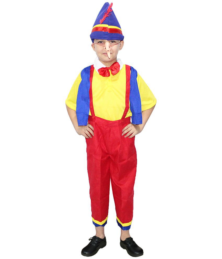     			Kaku Fancy Dresses Pinokeyo Cartoon Costume -Multicolour, For Boys