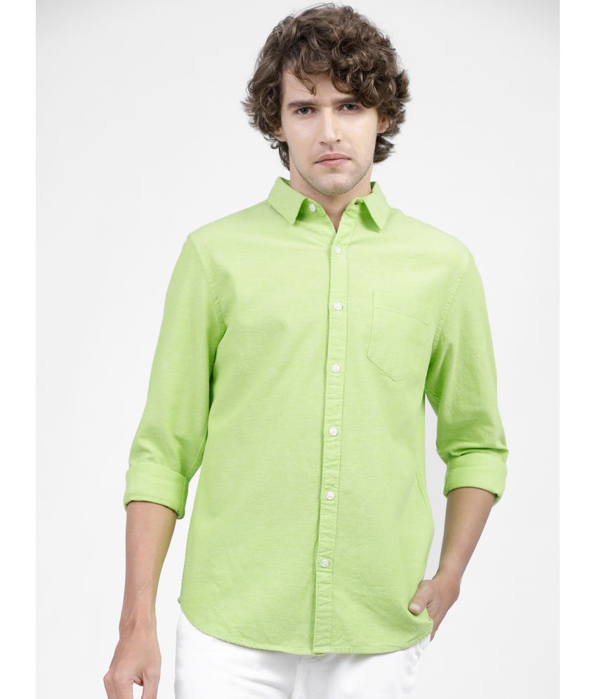     			Ketch Cotton Blend Regular Fit Solids Rollup Sleeves Men's Casual Shirt - Mint Green ( Pack of 1 )