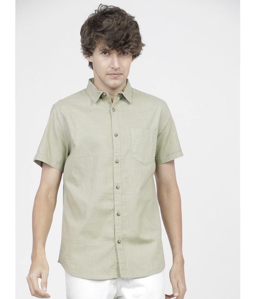     			Ketch Cotton Blend Regular Fit Solids Half Sleeves Men's Casual Shirt - Mint Green ( Pack of 1 )