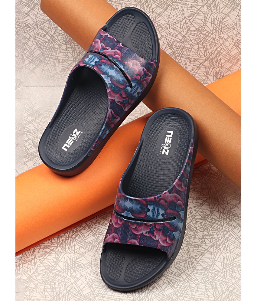     			Neoz Navy Blue Women's Slide Flip Flop