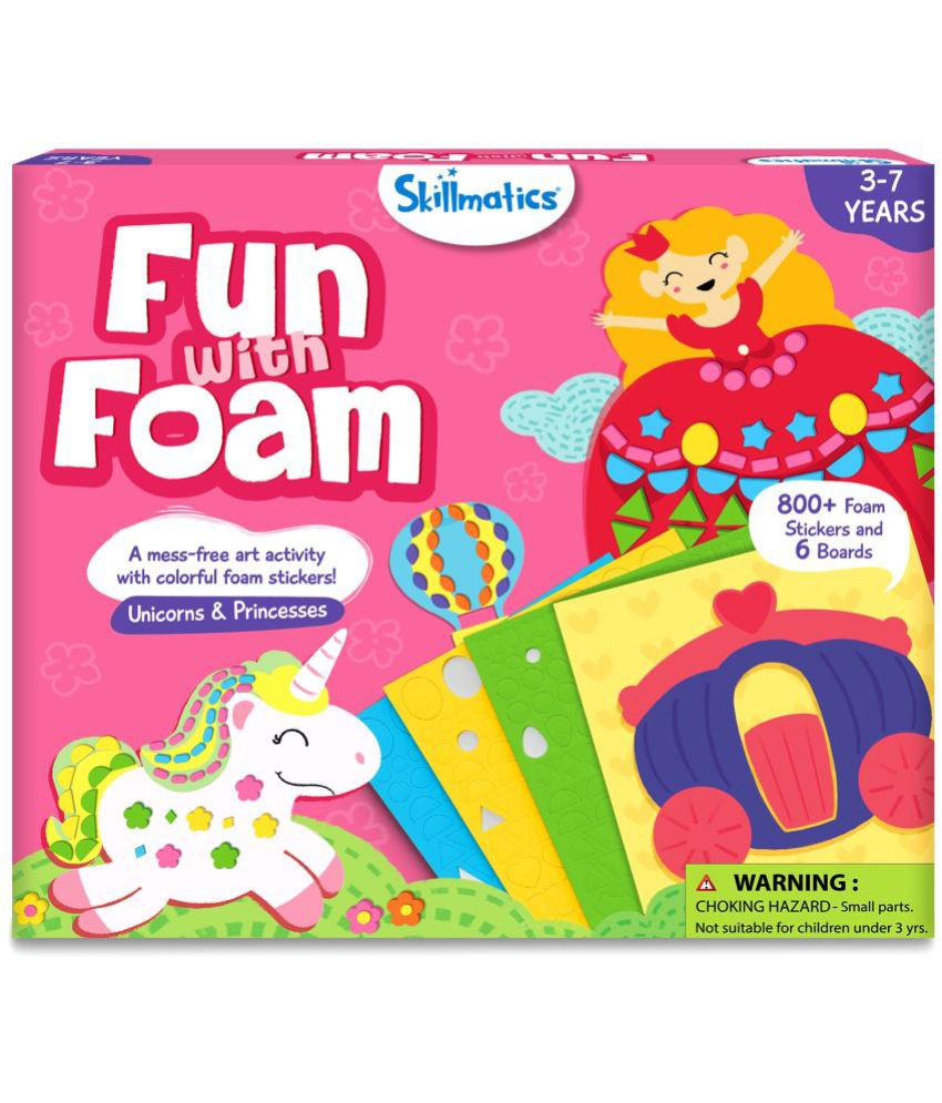     			Skillmatics Art Activity - Fun With Foam Unicorns & Princesses, No Mess Reusable Self-Adhesive Sticker Art For Kids, Craft Kits, Diy Activity, Gifts For Boys & Girls Ages 3, 4, 5, 6, 7, Travel Toys