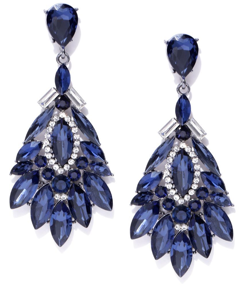     			YOUBELLA Blue Danglers Earrings ( Pack of 1 )