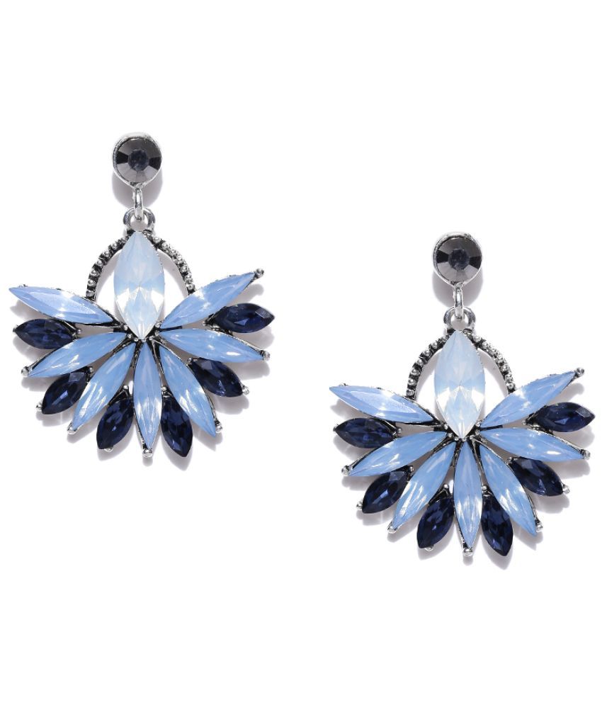     			YOUBELLA Blue Danglers Earrings ( Pack of 1 )